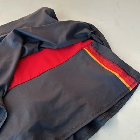 BNWT Lucky In Love Skirt Gray with red stripe - Picture 3 of 6